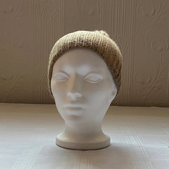 Vintage Club Monaco 100% cashmere winter hat beanie - Beige - Picture 1 of 3